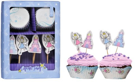 Premier Housewares Fairy Cupcake Cases and Toppers 48-Pieces Cake Cases Muffin Cases Reusable Cupcake Cases Cake Cases Cupcake Mini Muffin Cases