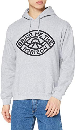 Official Band Merchandise Bring Me The Horizon Unisex-Adult's Eye Hoodie - Medium, Grey