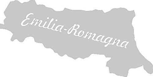 Werbetechnik Sotirios Papoutsis 2X Auto Aufkleber Car Sticker Emilia-Romagna Italien Region (ca 11 cm) (Silber)