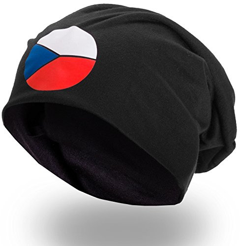 style3 Fan Slouch Beanie mit Nationalfarben verschiedener Länder Mütze aus weichem Jersey Unisex EM WM Olympia Veranstaltungen