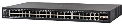 Cisco SG550X-48 Stackable Managed Switch mit 48 Gigabit-Ethernet-Ports (GbE), 2 x 10G Combo, 2 SFP+, dynamisches L3-Routing, eingeschränkter lebenslanger Schutz (SG550X-48-K9-EU)