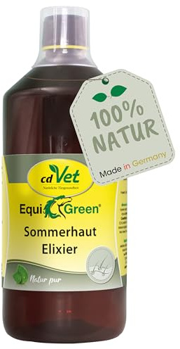 EquiGreen Sommerhaut Elixier 1L - Flüssiges Ergänzungsfuttermittel für Hautstoffwechsel bei Pferden