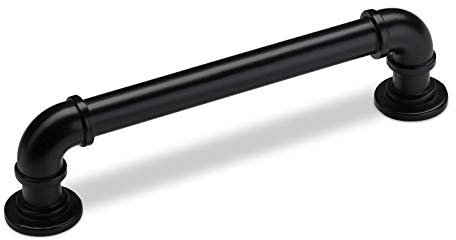 SOTECH Möbelgriff TUBEOS BA 128 mm schwarz Schrankgriff Schubladengriff Küchengriff JUNKER Design