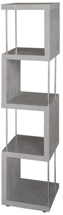 HTI-Line Regal Thekla 30126 Bücherregal CD Regal Nischen Standregal offenes Regal Metallstreben Beton