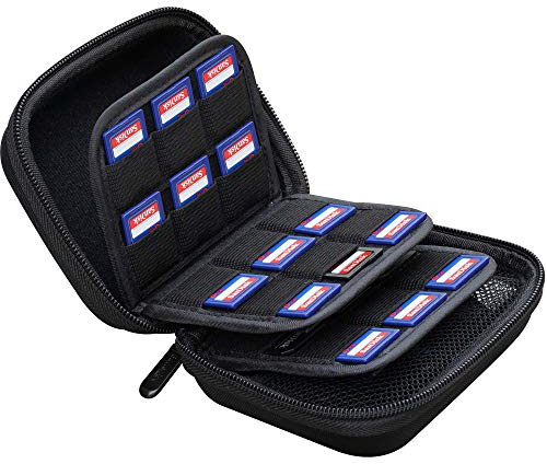 Butterfox 33 Slots SD SDXC SDHC Switch Game Card Storage Holder Case + 12 Micro SD Card Holder, Pouch for Card Reader