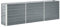 vidaXL Lit Surélevé Pot de Fleurs Bac à Plante Pot de Plante Bac de Fleurs Jardinière Jardin Extérieur Acier Galvanisé 240x40x77 cm Gris