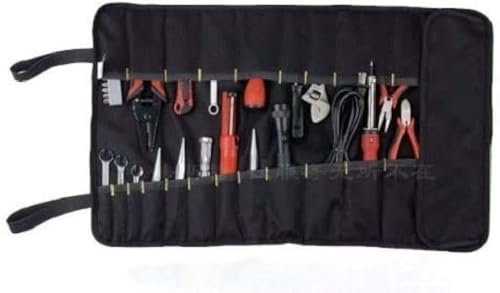 Black Nylon Multi-Purpose 22-Pocket Socket Tool Roll Pouch/Bag/Carrier for Sets