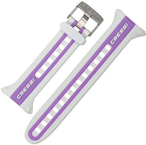 Cressi Watch Strap for Watch-style Dive Computer, White/Lilac