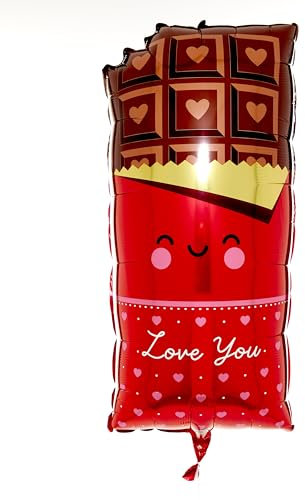Amscan 4232701 Folienballons für Schokoladentafeln, Superform, Valentinstag, 5 Stück