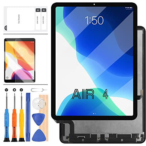 per iPad Air 4 10.8 Pollici (2020) Sostituzione dello Schermo per iPad Air 4th Gen A2316 A2324 A2072 A2325 Display LCD Touch Digitizer Assembly Vetro Kit Obiettivo, +Vetro Temperato+Strumenti