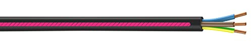 Câble électrique 3 G 1.5 mm² u1000r2v L.100 m, noir