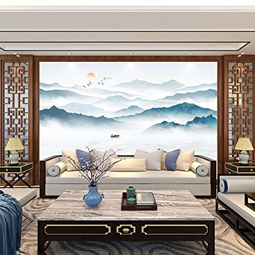 3D TV fond papier peint tissu personnalisé non-tissé tissu Yunshan peintures murales poétiques film et télévision mur tissu hôtel décoration papier peint-400cmx280cm