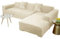JHLD Sofabezug L Form, Stretch Sofabezug Samt L-förmiger Sofabezug Weiche Anti-rutsch Sofa Überwürfe Für Ecksofa-Beige-4 Sitzer+4 Sitzer