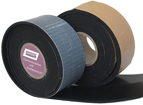 Gummistreifen selbstklebend BIS 10m Länge Stärke 3-10mm einseitige Klebeschicht Klebeband Gummimatte Gummiunterlage Vollgummi Hartgummi ((LxB) 1m x 4cm, Stärke: 3mm)