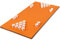 GOPLUS Schwimmender Beer Pong Tisch, Aufrollbare 3-lagige XPE-Schwimmmatte mit 28 Tassenlöchern, Multifunktionale Bier Pong Matte für Trinkspiel, Sommerparty & Pool Party (Orange)