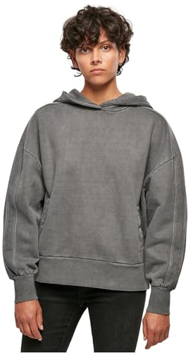 Urban Classics Damen Ladies Heavy Terry Garment Dye Hoody darkshadow, XXL