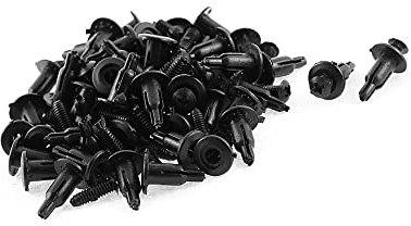 A ABSOPRO Rivet Pare-Chocs Doublure Garniture Panneau Clip 5mm Plastique Noir (Ensemble de 50)