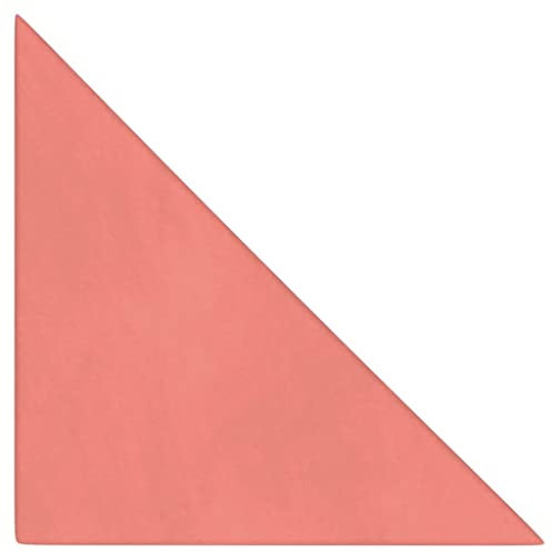 vidaXL 12x Wandpaneel Polsterpaneel Wandpolster Bettkopfteil Wandkissen Wandverkleidung Polsterwand Wandpaneele Rosa 30x30cm Samt 0,54m²
