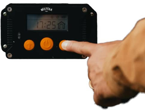 Porte automatique pour poulailler Nestera. Mode Timer, luminosité ou manuel. Piles incluses