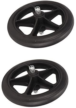 2PCS 7inFront Rollstuhlrad, Tragende Solide Ersatzräder für Rollstühle, Rollatoren, Gehhilfen