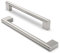 FURNIWARE 10 Pack Cabinet Pulls, Hardware Drawer Handles, Stainless Steel Kitchen Cabinet Door Handles Pull, Brushed Nickel-192mm(7.5 Inch) Hole Center