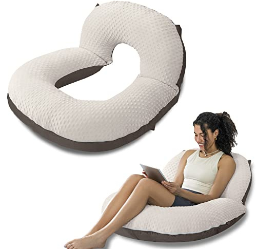 INSEN Reading Pillow, Back Pillow for Sitting in Bed and Couch, Gaming Pillow for Adults, Sit Up Support for Bed