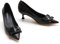 C.Paravano Pumps Damen Kitten Heel Pumps Pumps Spitz Schuhe Pumps Geschlossene Zehe Pumps Pumps Leder(Schwarz,39)