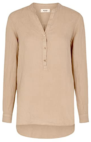 Mos Mosh Bluse Danna Linen aus Leinen S Orange