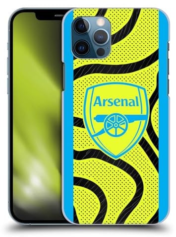 Head Case Designs Officially Licensed Arsenal FC Away 2023/24 Crest Kit Hard Back Case Compatible With Apple iPhone 12 / iPhone 12 Pro
