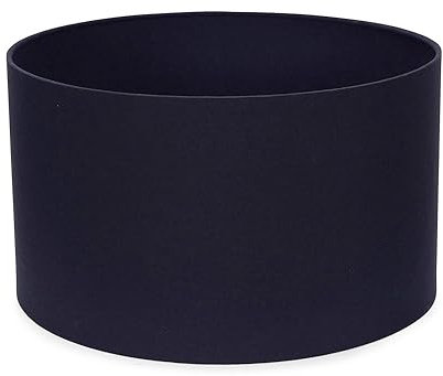 MiniSun | Medium Modern Navy Blue Fabric Drum Light Shade | Lamp Shades, Home Décor & Improvement Essential | 350mm Shade Width