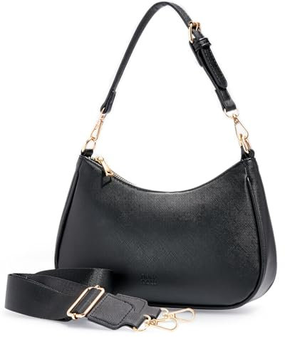nownow® - Y2K Schultertasche Damen - Handtasche Mädchen mit 2 Schultergurten zum Wechseln - Kleine Umhängetasche Damen schmaler Gurt - Crossbody Bag Breiter Gurt - Ostern Geschenk Teenager Mädchen