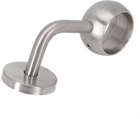 Supports de main courante pour escaliers, support de main courante en acier inoxydable poli, fixation recouverte de tube (42 mm)