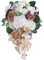 Fouriding Hochzeit Blumenstrauß für Braut,Wasser Tropfen Wasserfall Brautstrauß künstliche Blumen halten Blumen für Zeremonie Jahrestag Hochzeit Dekoration (Weiß Khaki)