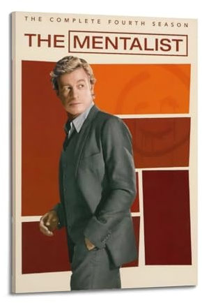 Krem The Mentalist Poster auf Leinwand, Geschenk für Freunde, Schlafzimmer, Wohnzimmer, Dekoration, moderne Ästhetik, 50 x 75 cm, Rahmenstil