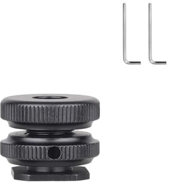ARTCISE Adaptador de tornillo para trípode de montaje de zapata caliente para cámara, soporte de zapata caliente RX06 que se puede reforzar con una llave para equipo de cámara DSLR