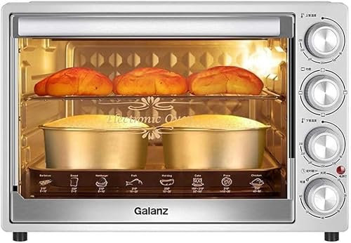 HOTAPEPU CYZJPRVN oven mini oven air fryer oven Mini Ovens 40 Liter Large Capacity Baking Oven for Household Use, Small Multifunctional Silver 1500W Electric Oven Toaster Oven Air Fryer,