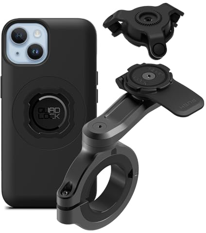 QUAD LOCK Lenker Handyhalterung PRO - Groß mit Vibrationsdämpfer und MAG Hülle für iPhone 14