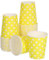 QUARKZMAN Bicchieri Carta Usa e Getta 50pz 9 Oz Festa Bicchieri Decorativi per Caffè Tè Latte Adatto per Festa Picnic Viaggi e Eventi (Giallo Pois Pois)