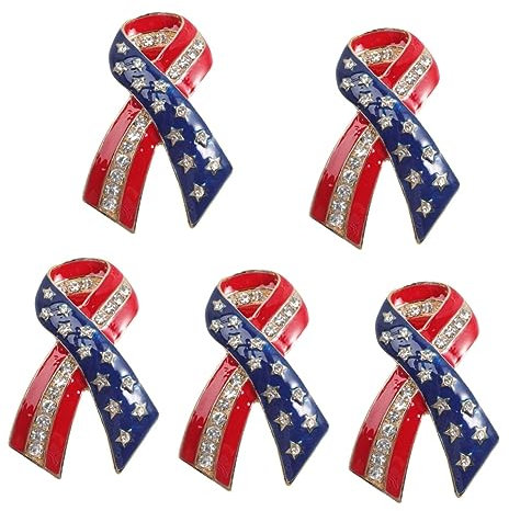 GALPADA 5stücke American Flag Brosche Mit Strass Patriotische Anstecknadel Für Unabhängigkeitstag Elegante Dekoration Für Kleidung Taschen Und Anzüge -kc