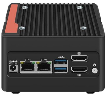 CYMINILMDPC Firewall Mini PC,12th Gen N100,2xi226-V,8GB DDR5 256GB NVMe,New Pocket NAS 4xM.2 NVMe Board,Soft Router DDR5 4800 Desktop computer