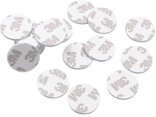 Double Sided Adhesive Pads,Round Sticky Pads Heavy Duty,Strong Mounting Tape,Pre-Cut Foam Pads, Waterproof for Walls Picture, Car, Home, Office (2 x 25mm)