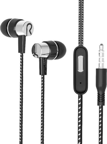 Xinhuju Casque de Casque - Écouteurs Anti-Transpiration, écouteurs Wired M6 Sport | Microphone Filaire in-Ear Sports Earbuds Sports Gamings, Casque de Basse Lourde Audiophile