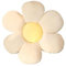 LATRAT Blumenboden Kissen Tatami Blumenförmiges Dekor, Sitzkissen Boden Aesthetic Zimmer Deko Bedroom, Cute Pillow, Plüsch-Bodenkissen für Schlafzimmer, Sofa, Stuhl, Weiß und Gelb, 40 x 40 cm