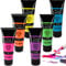 PLAYZOCO Pintura Acrílica Fluorescente, Apta para Artistas Principiantes Niños Manualidades, Usar sobre Lienzo, Madera, Cerámica, Porex, Tela, Secado rápido, Color intenso, Pack 6 botes de 75 ml