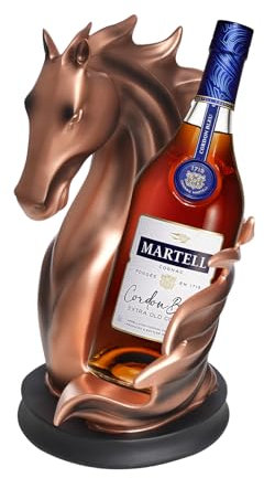 Tyvotrend Pferd Statue Weinregal, Weinflaschenhalter Pferd Skulptur Dekorative Weinständer, Wein Aufbewahrung Display Organizer, zur Aufbewahrung von Weinflaschen, Dekorationen (Rot-Kupfer)