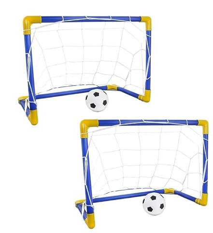 Fußballtore Kinder, 2er Set Tragbares Fußballtor Klein Mit Netz Für Den Innen Außenbereich, Faltbares Fußballtraining Equipment Zubehör Für, Park, Trainingstore, Spielplatz, Hinterhof, Garten