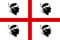 Bandiera della Sardegna 1,5 x 0,9 m, 100% poliestere con occhielli FlagSuperstore