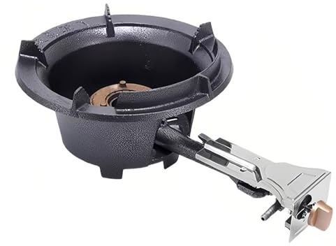 Portable Propane Burner Stove, Cast Iron Single Burner, Medium Pressure Propane Cooker with Auto Ignition, Adjustable Firepower, for Wok Cooking(32cm)