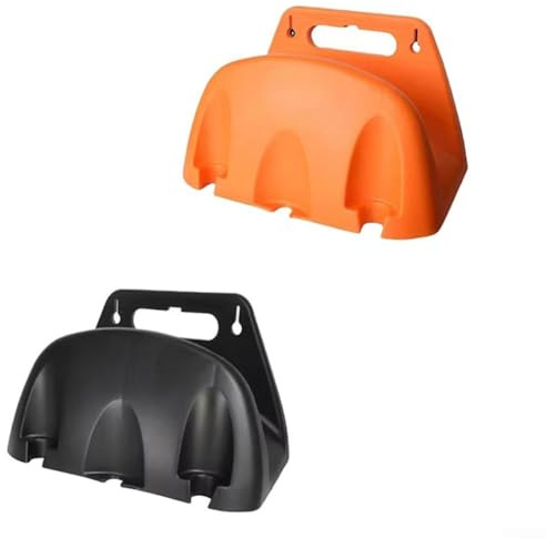 23 robuste Schlauchhalter für Wandmontage, perfekt für Wasserleitungen und Kabelorganisation (orange und schwarz)