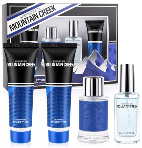 Gifts for Men with Prefume, Body Spray, Mens Aftershave Balm and Shower Gel | Travel Size Perfume Set with Long Lasting Smells, Ideal for Birthday Gifts for Men, Father's Day